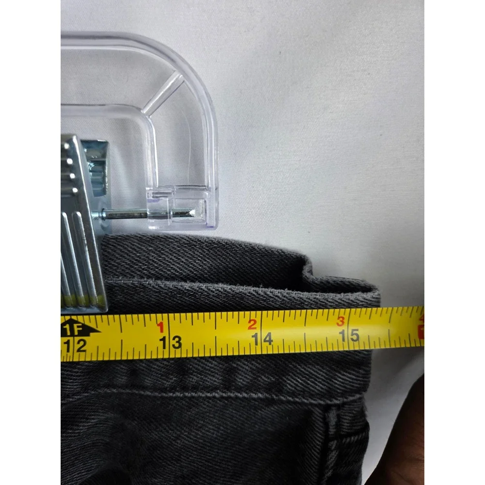 Levis 501 Straight Leg Jeans Mens  Washed Black Denim Button Fly